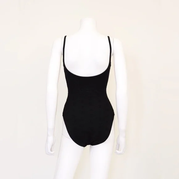 Chanel Black CC Logo One-Piece size 40